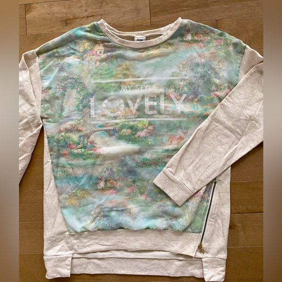 Mayoral top with chiffon like print in front size 18 girls- Made in Turkey - Picture 2 of 4